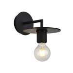Pedro Plate Wall Light Black Gold Chrome - Satin Silver
