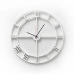 Roman Numeral Clock - White