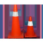 Soft Orange Pvc Traffic Cone With Reflective Tape 450MM