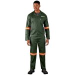 CONTI Acid Resistant Polycotton Suit - Reflective Arm & Legs - Orange Tape