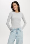 Cotton On All Day Crew Long Sleeve - Grey Marle