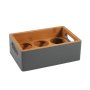 Kitchen Bamboo Spice Rack Grey