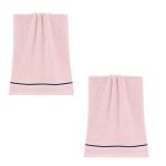 2 Pack - Soft Premium Cotton Terry Fabric Bath Towel - Pink