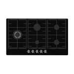 Falco 90CM Hob Black Glass Gas FAL-BGH-90