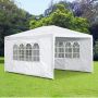 Gazebo Folding Tent Marquee W/ Side Walls For Functions Weddings Events Picnics 3 X 4M White