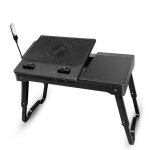 XF0667 Adjustable Angle Laptop Table With 4 Port USB Hub LED Light Built-in Mouse Pad