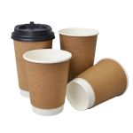 Disposable Double Layer Thickened Kraft Paper Coffee Cups