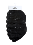 Black Textured Non-slip Shower Mat - None Black