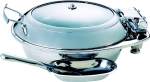 Chafer Induction Round Smart With Glass Lid 18 10 S steel Spoon Holder Optional