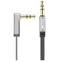 Aux Audio 3.5mm Cable Car Elbow Flat Male To Male 1.5m