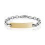 Arz Bracelet Id Plate Gold & Steel - 9