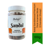 Sandalwood Premium Thick Dhoop Sticks Chandan Dhoop 100G Jar Pack - Ideal For Prayer & Relaxation Rich Sandalwood Aroma & Long-l