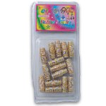 Fashion Hair Plastic Beads Gold Plated Aztec