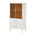 Modern Display Cabinet White + Oak