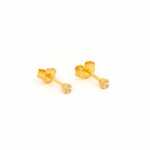 Sensitive Gold Plated Cubic Zirconia 2MM