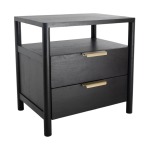 Bordeaux Nightstand - Black - Large