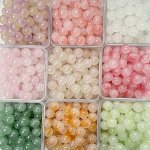 100/300/500PCS 8MM Glass Beads Multicolor Round Loose Beads For Jewelry Making Diy Elegant Bracelets Necklaces Phone Chains Craf