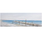 Old Wooden Pier Painting On Canvas 1500 X 500