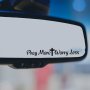 Pray More Worry Less Mirror Decal Car Decals For Women Rearview Mirror Decal Car Mirror Decal Religious Car Accessories