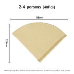 Coffee Accessories Filter Paper V-shaped 60 Stand 2-4 40PCS Natural