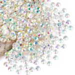 Transparent Ab Rhinestones Bulk 5000PCS Flat Back Round Jelly Ab Rhinestones Non-hotfix Crystal Gems Whole For Crafts Makeup Nai