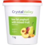 Crystal Valley Low Fat Mixed Fruit Yoghurt 1KG