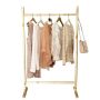 Woodly Modern Single Rail Free-standing Clothes Rack