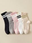 5PAIRS Colorful Striped Sailor Socks Suitable For Halloween Fall