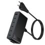 Hoco 50W Gan Fast Charger 7-IN-1 With Multi-port USB & Type-c HUB--C151A
