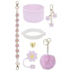 7 Piece Cup Accessories For Cup 40OZ & 30OZ Tumbler - Purple