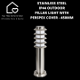 Stainless Steel IP44 Outdoor Pillar Light With Perspex Cover - 450MM