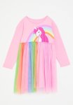 PoP Candy Unicorn Print Dress-pink