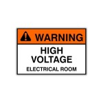 Warning High Voltage Electrical Room Safety Sign WARN5
