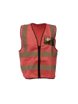 Pink Reflective Vest With Zip & Id Pouch