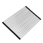 Ahyuan Roll Up Dish Drying Rack Over The Sink Kitchen Roll Up Sink Drying Rack Stainless Still Portable Drainer Foldable Dish Ra