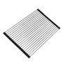 Ahyuan Roll Up Dish Drying Rack Over The Sink Kitchen Roll Up Sink Drying Rack Stainless Still Portable Drainer Foldable Dish Rack Black 17.8''X13.5