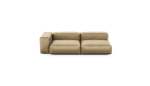 Two Module Chaise Sofa - Velvet - Caramel - 241CM X 115CM