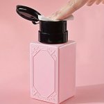 1PC Push Down Pump Dispenser Nail Polish Remover Pump Bottle Empty Alcohol Dispenser One-touch Pump Bottle Dispenser For Nail Po