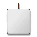 Lexi Square Metal Wall Mirror Gold Black - Gold