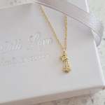 Rosmira - Gold Plated Shooting Star NECKLACE 4X10MM 45CM Chain