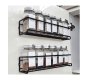 Wall Mounted Spice Rack/floating Shelf - Black Steel