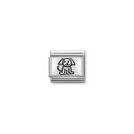Composable Classic Link Oxidised Silver Puppy