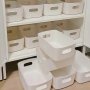 10PCS White Storage Box Set - Versatile For Cosmetics Snacks & More - Lightweight Plastic Organizer For Bathroom Kitchen Dorm