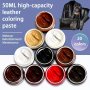50ML Leather Color Restorer Repair Paste For Sofa Shoes Bags Leather Dye Refurbishing Balm For Scratch & Wear Restoration Leather Care & Renewal Cream