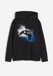 Printed Hoodie - Black