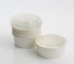 White 770ML Salad Bowl & Pet Lid - 6PK