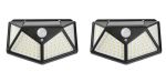 2PCS 100 LED Solar Powered Pir Wall Light With Motion Sensor