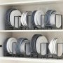 Versatile Kitchen Organizer - Waterproof Plate Dish & Pot Lid Holder For Countertop And Cabinet Storage