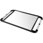 Mirror Rectangular With Rubberised Handle Black 24 X 31CM
