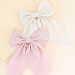 Elegant Girl's Bow Hair Accessories - Soft Satin Fabric Alloy Clips Suitable For Ladies 15+ Years Old